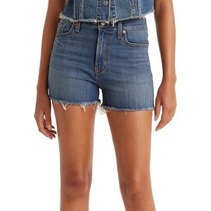 Levi's Women's High Rise Shorts Dark Indigo Worn in size 27